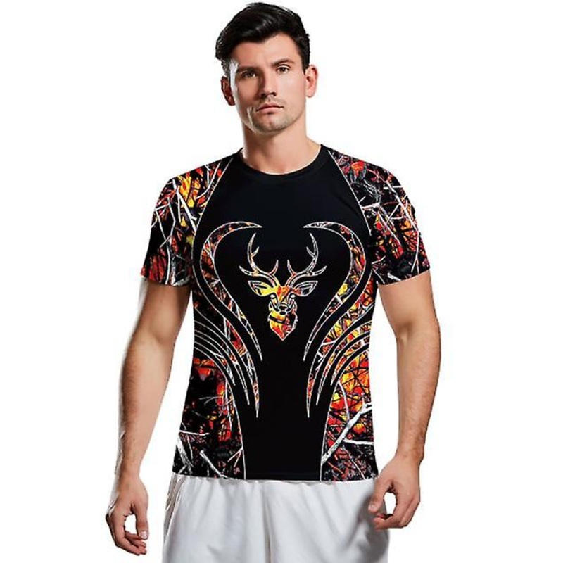 2022 Hot Selling New Outlet  Men’s And Women’s Short-sleeved Hollow 3d Digital Printing Couple T-shirts