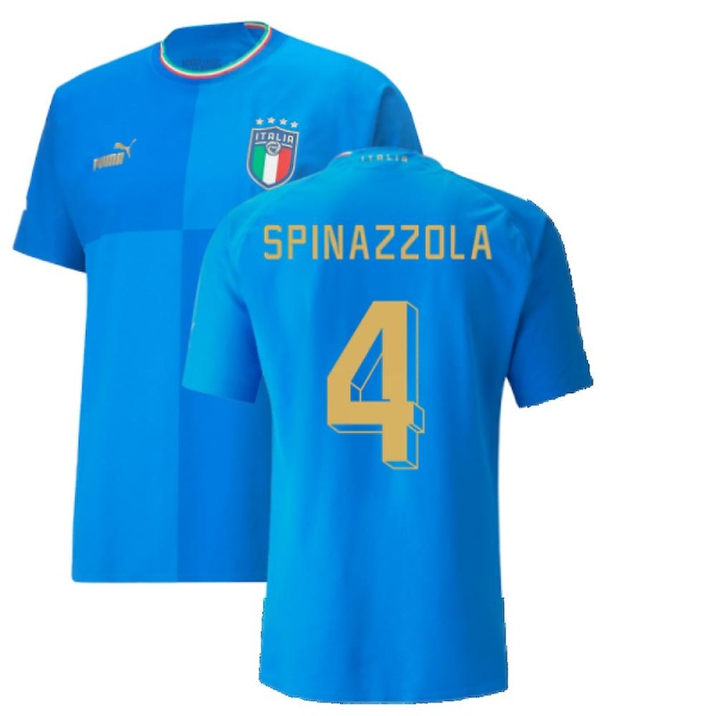 2022-2023 Italy Authentic Home Shirt (SPINAZZOLA 4)