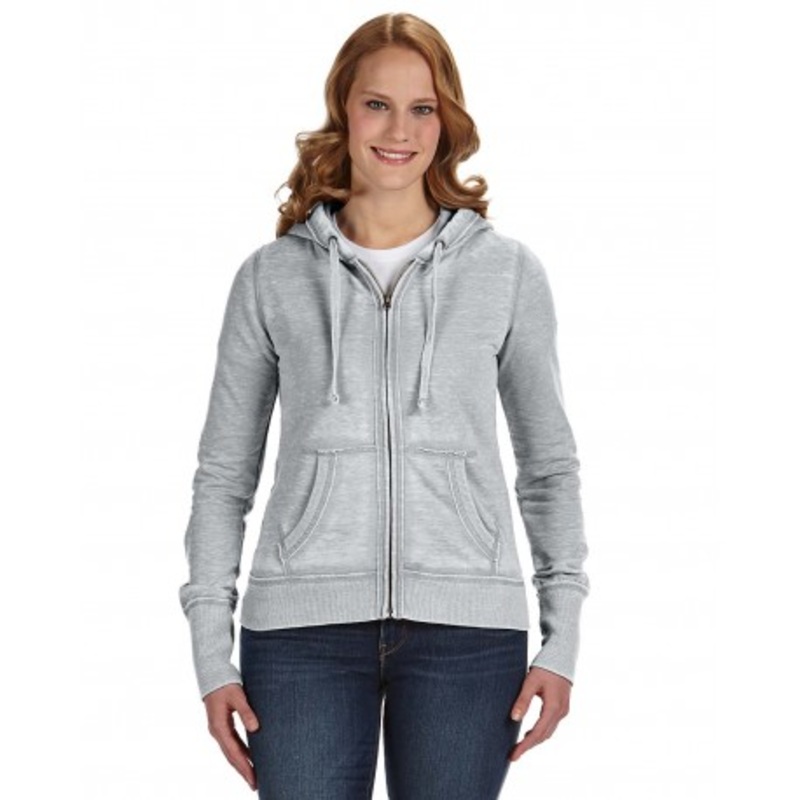 J America JA8913 Ladies’ Zen Full-Zip Fleece Hooded Sweatshirt | J. America JA8913