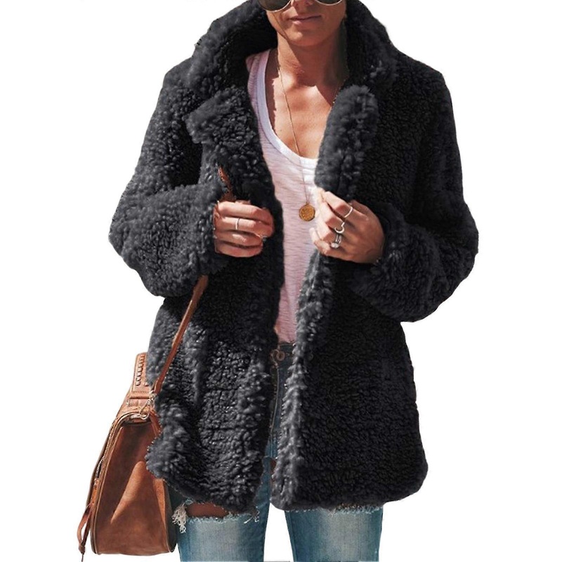 Women’s Winter Plush Coat: Oversized Thermal Outwear