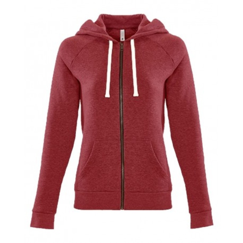 Next Level Apparel 9603 Women’s Malibu Raglan Full-Zip Hoodie | Next Level Apparel 9603