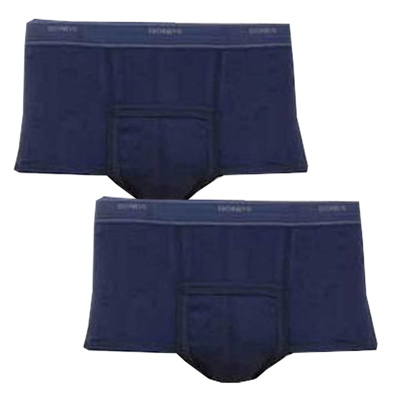 2 Pack Bonds Extra Support Mens Brief Boxer Undies Underwear M821 Navy Blue