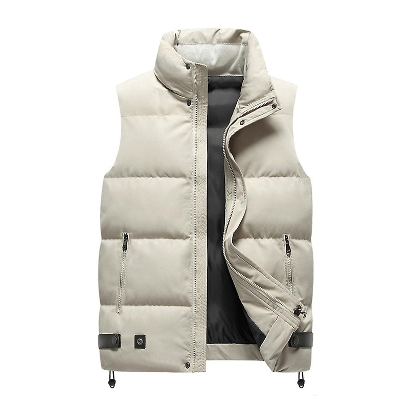 Cloudstyle Men’s Winter Casual Thickened Warm Stand Up Collar Padded Vest
