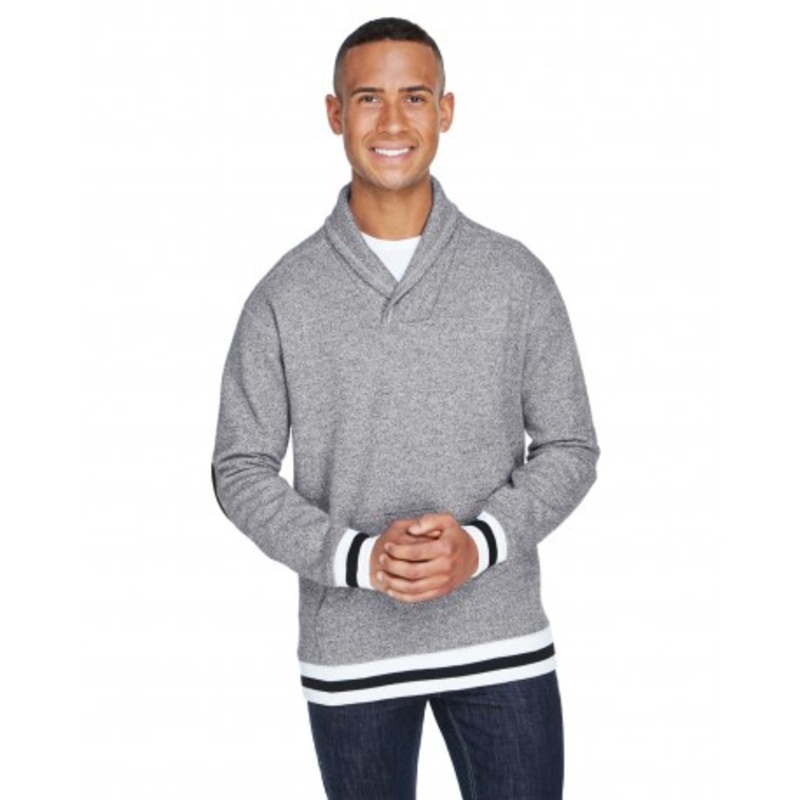 J America JA8704 Adult Peppered Fleece Shawl Collar | J. America JA8704