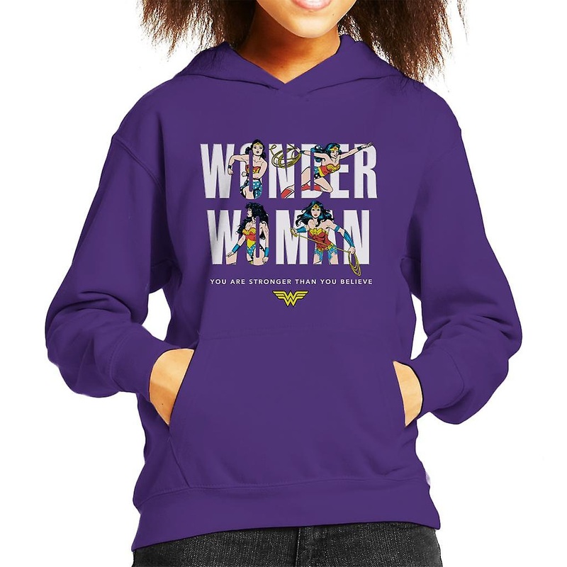 Wonder Woman You Are Stronger Than You Believe Kid’s Hooded Sweatshirt