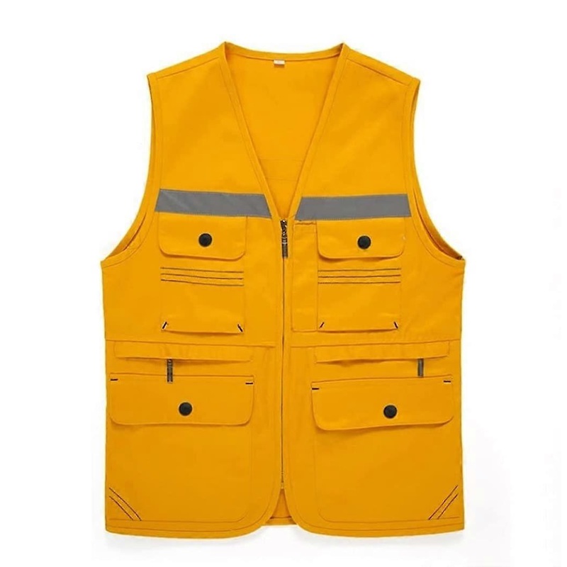 Hi Vis Vests for Men and Women, Reflective Safety Vest with Zipper Pocket, High Visibility for Construction and Surveying Work