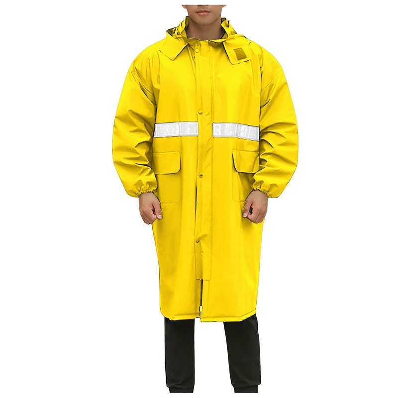 Raincoat Rain Poncho for Men and Women Reusable Waterproof 4XL Yellow