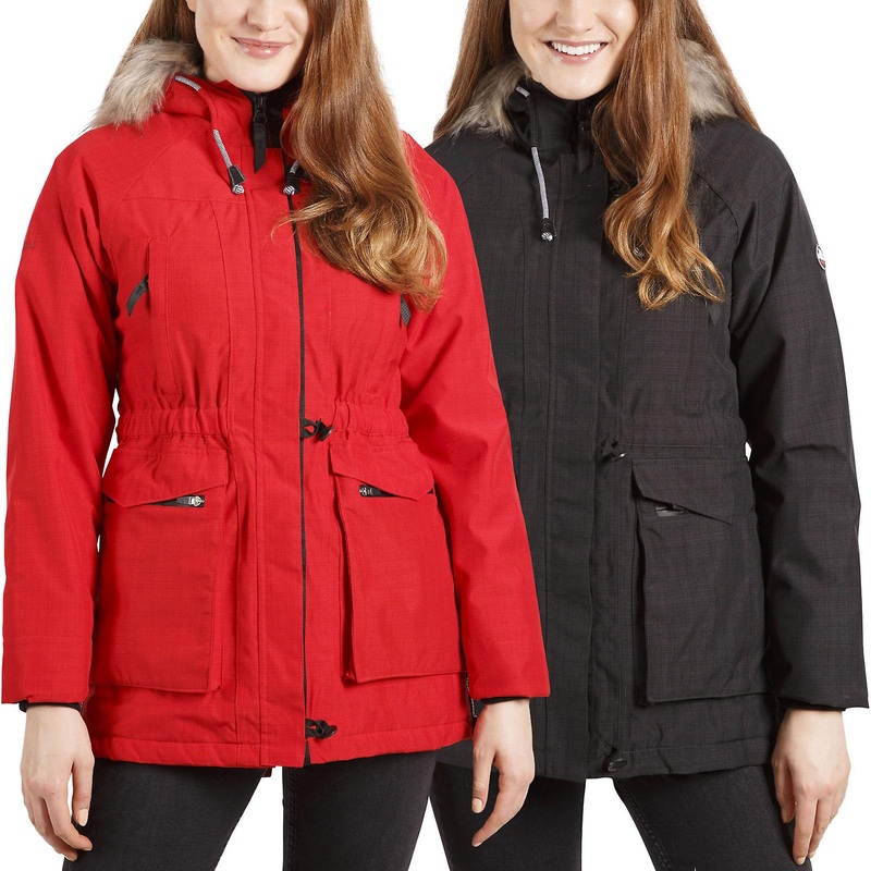 Trespass Womens Caption Waterproof Parka Jacket Coat