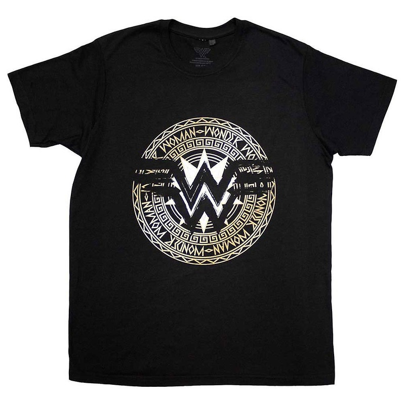 Wonder Woman Gold Circle Logo T Shirt