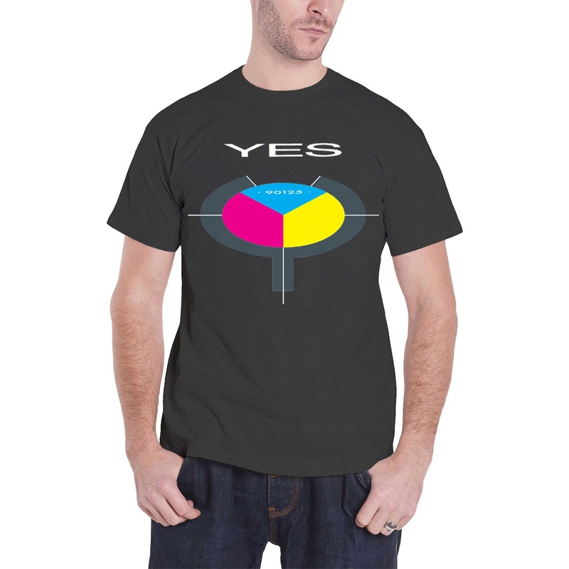 Yes T Shirt 90125 Album cover Prog Rock new Official Mens Grey