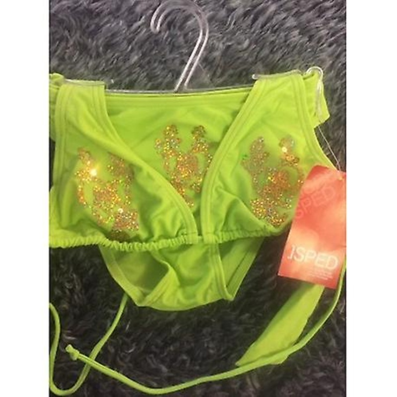 108 –      U.s Size S Women’s Vintage New Sequins Embroidered  Bikini Gift  Retro  Free Shipping