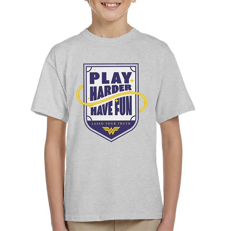 Wonder Woman Sports Play Harder Lasso Your Truth Kid’s T-Shirt