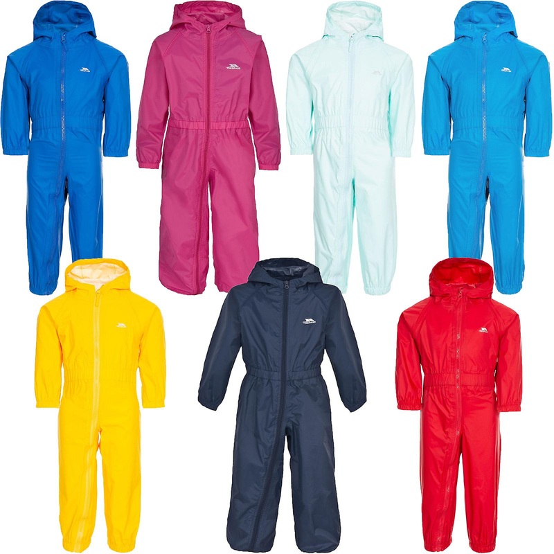 Trespass Babies Infants Button Waterproof Breathable Puddle Suit Rain Suit