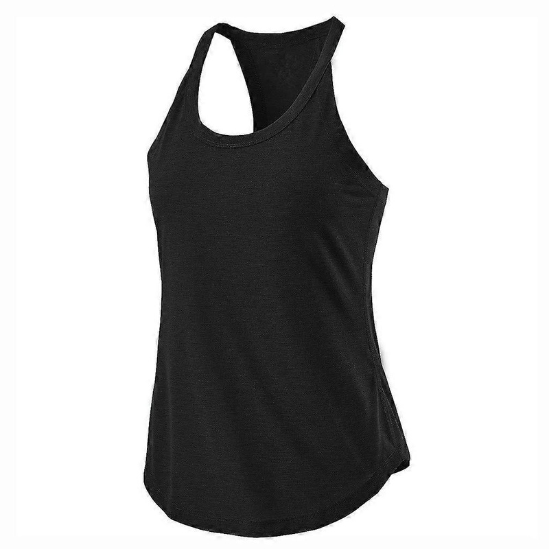 Yoga tops for women, loose fit, backless, summer tops, plus size, gym, Tshirts, black