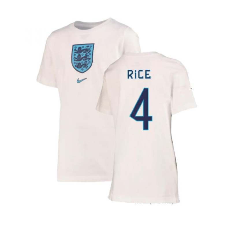 2022-2023 England Crest Tee (White) – Kids (Rice 4)