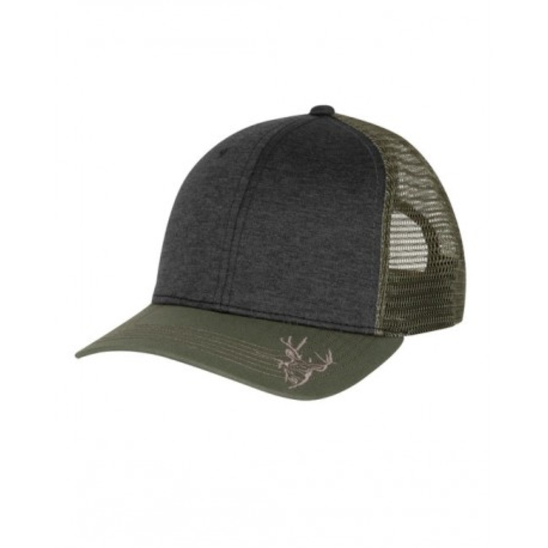 Dri Duck DI3459 Structured Mid Profile Heather Trucker Hat | Dri Duck DI3459