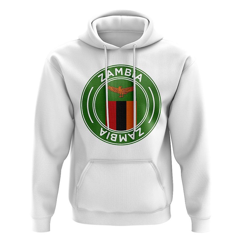 Zambia Football Badge Hoodie (White)