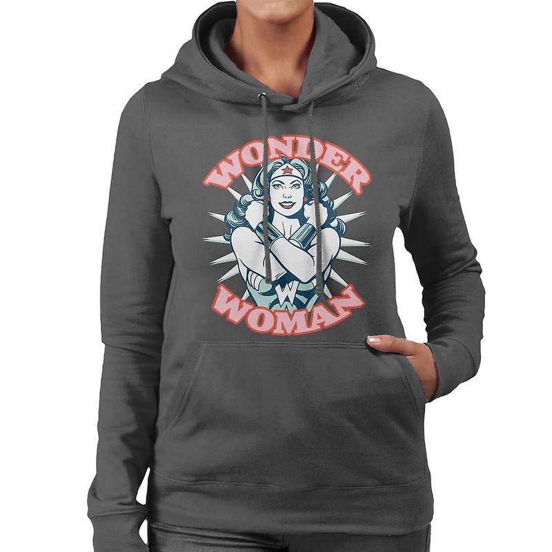 Wonder Woman Arms Crossed Power Pose Women’s Hooded Sweatshirt