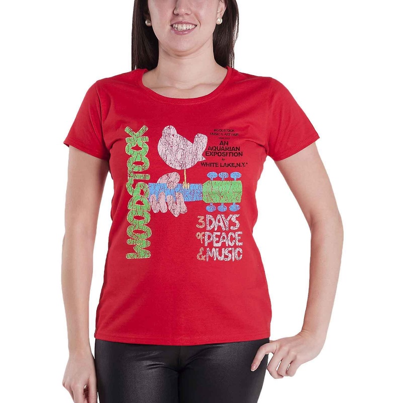 Woodstock Vintage Classic Poster Skinny Fit T Shirt