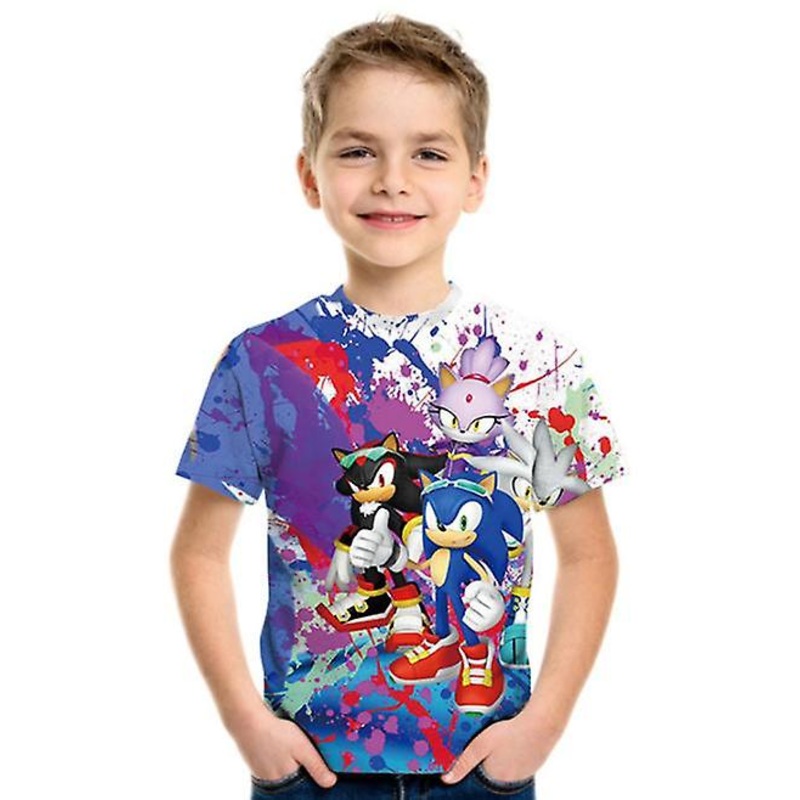 2022 Hot Sale Brand Boys Fashion Cartoon Round Neck Short Sleeve T-shirt