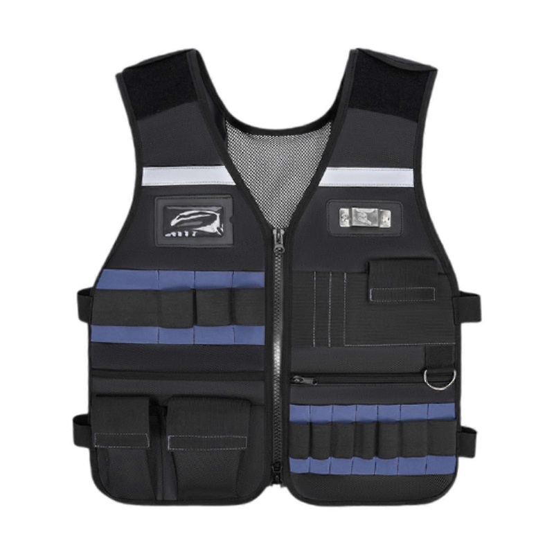 Electrician Tool Vest With Multiple Compartments Black Craftsmen Tool Vest Multi Pocket