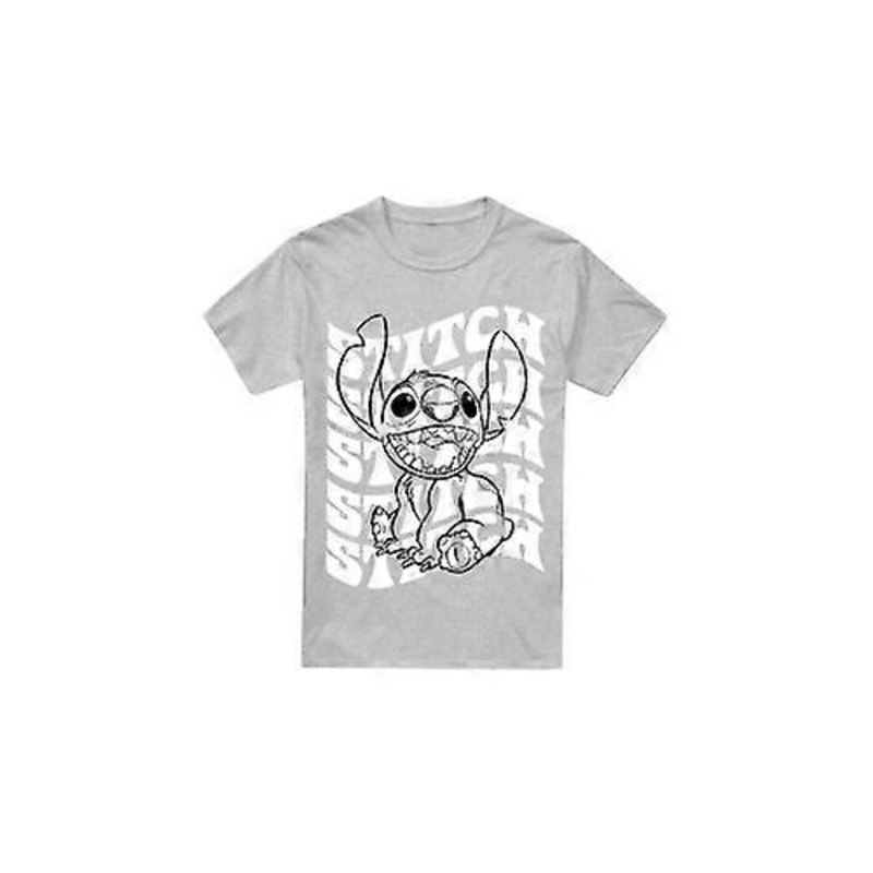 Lilo & Stitch Mens Sketch Name Repeat T-Shirt